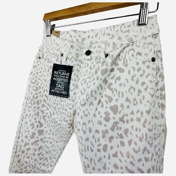 Ksubi Super Skinny White Leopard Print Jeans NWT 26 - Picture 3 of 7